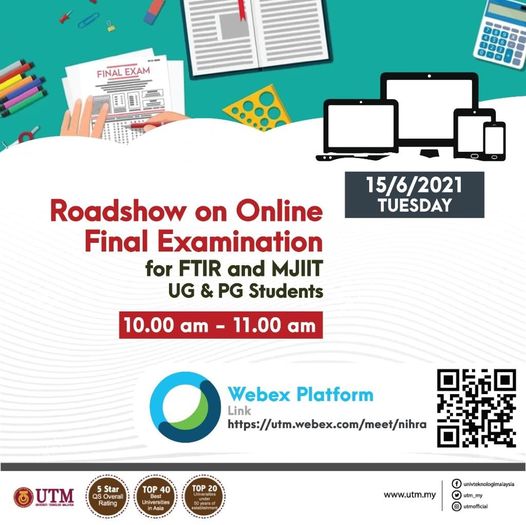 Roadshow on Online Final Examination for FTIR and MJIIT UG & PG Students